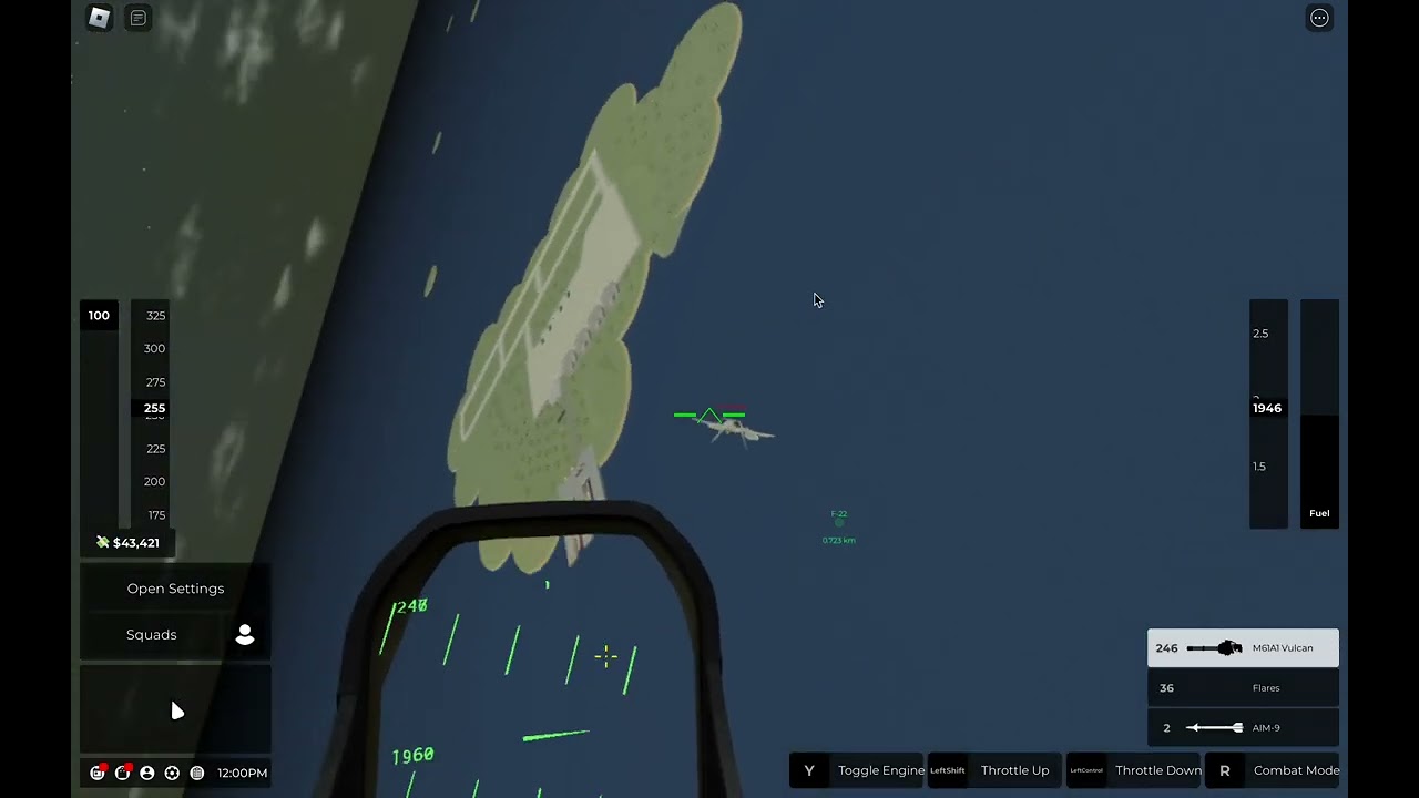 F22 V F22 Dogfight (second round)| Aircraft Carrier Roblox