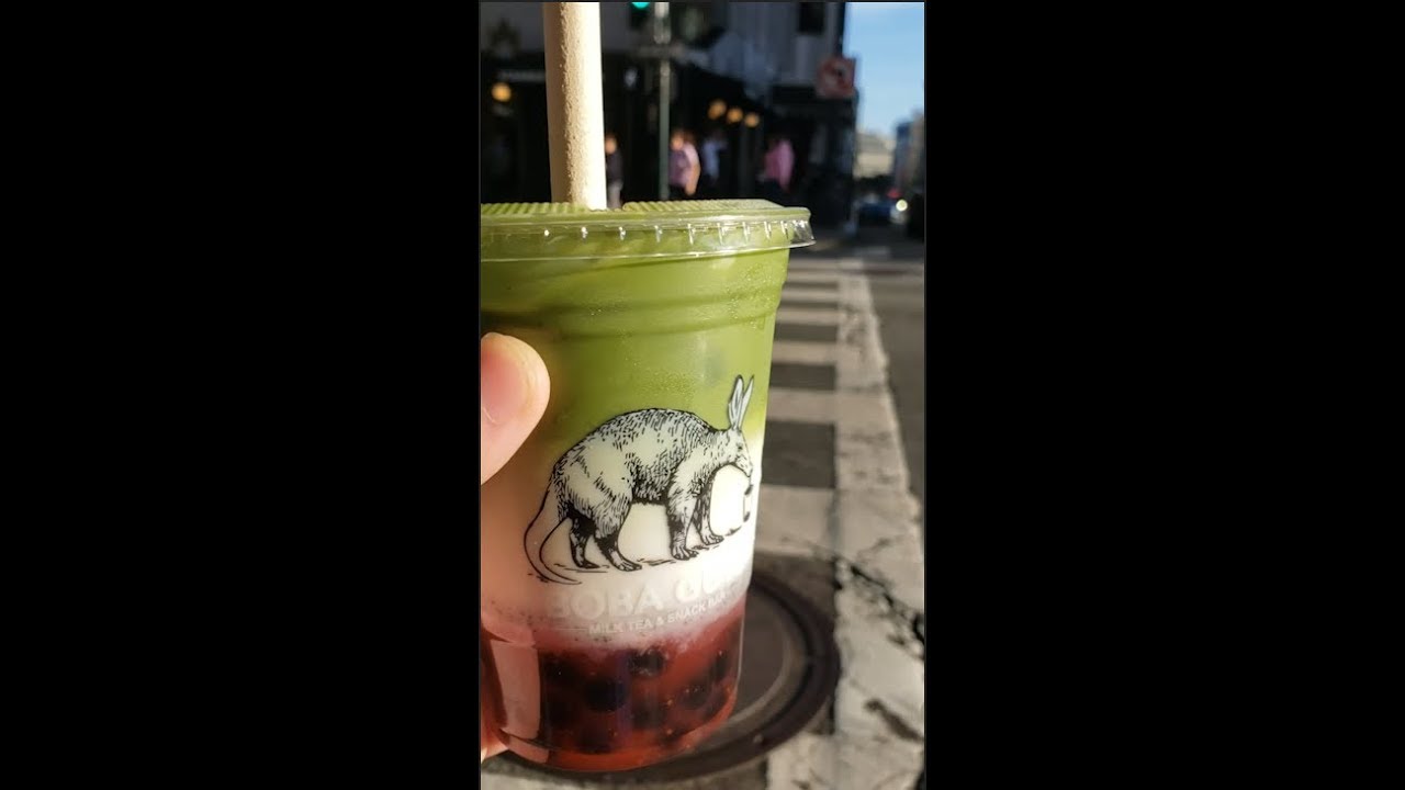 ON THE ROAD REVIEW Boba Guys Strawberry Matcha Latte YouTube