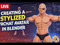 Creating a Stylized VRChat Avatar in Blender (Live) | Retopology Part 2