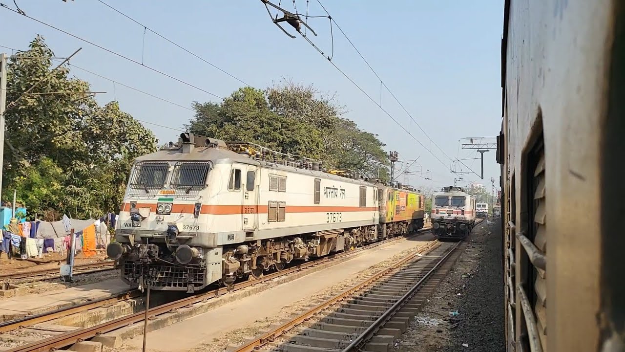 Durg jn to Raipur jn train journey || 12129 azadhind sf exp #uncuttrainjourney #icftracksound #train
