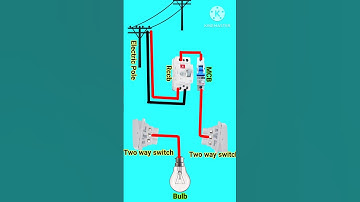 how to two way switch connection three way switch connection 1 bulb 2 switch connection ✅#shorts