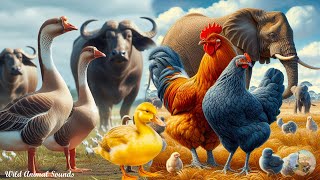 Familiar Animal Sounds: Buffalo, Goose, Elephant, Rooster, Duckling - Animal Paradise by Wild Animal Sounds 1,354 views 17 hours ago 30 minutes