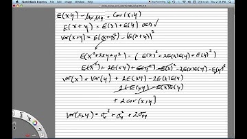 expected value and variance of sum of rvs