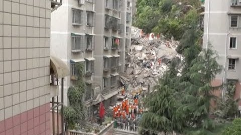 Nine-story Building Collapses in Southwest China, Casualties Unknown