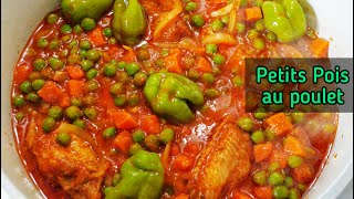 Petits Pois Au Poulet || Green peas recipe