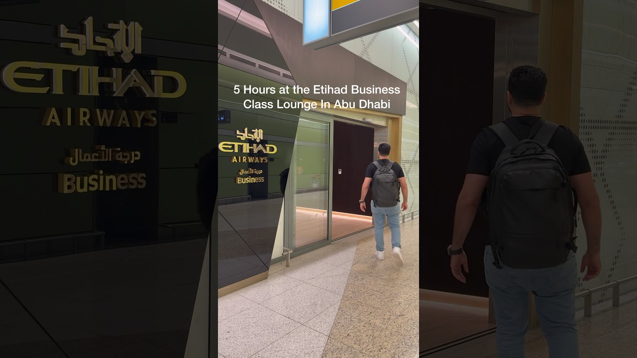 5 Hours Inside The ETIHAD Business Class Lounge in Abu Dhabi (Insane!)