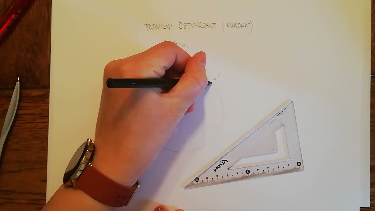 Konstrukcija pravilnog četverokuta (kvadrata)