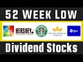 5 dividend stocks at a 52 week low