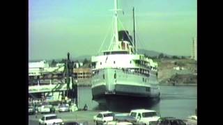 Steamship Princess Marguerite arrival and departure Victoria, British Columbia, 1988