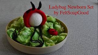 Easy tutorial making Ladybug Soft toy for newborns by FeltSoapGood screenshot 2