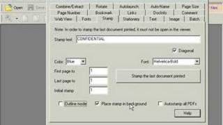 How to use stamp tab in pdfEdit