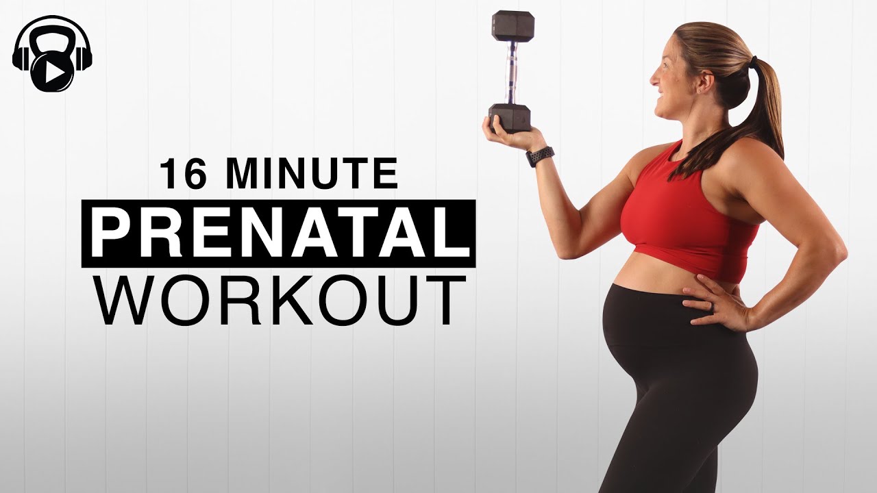 Picture of Prenatal Workout | 16-Minute Pregnancy Workout (w/ Dumbbells) - YouTube