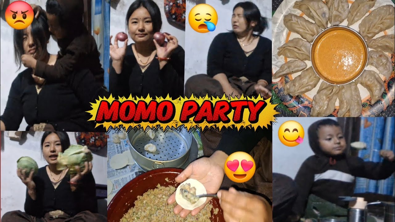 Aaj ghar me momo party 😋😋😋