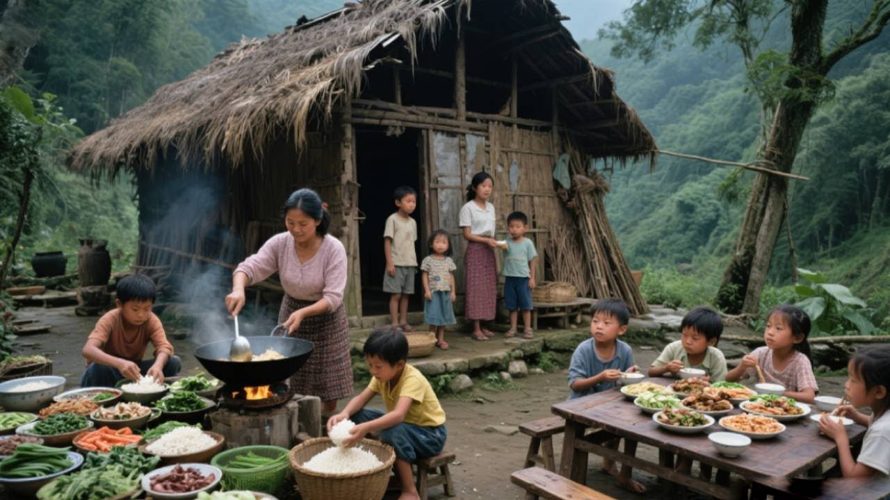 【一家七口隐居深山】今天妈妈给孩子做红烧鱼，孩子们吃的可高兴了！#农村生活#亲子