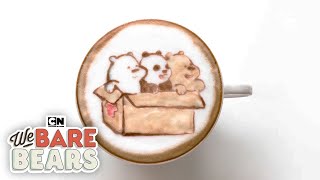 Adorable Baby Bear Coffee Art! | We Bare Bears | Cartoon Network