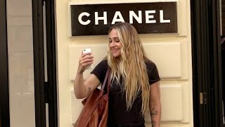 EXCLUSIVE: Jamima Kirke from Girls outside Chanel store in Paris