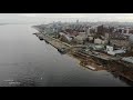 Строительство пассажирского причала на реке Волга / октябрь 2020 г./ город Самара / Russia