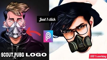 How To Make Scout Vector Logo On PicsArt Just In 1 Click🔥 l pics Art Cartoon Portrait tutorial