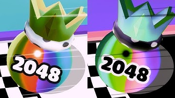 Ball Merge 2048 vs Reverse ball gameplay Colour Run walkthrough , iOS Android New Update part : 2089