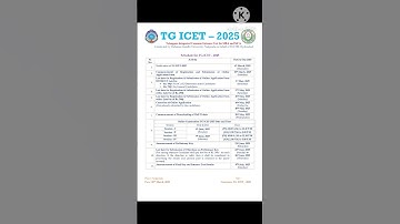 TG ICET 2025 NOTIFICATION