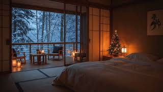 Japanese Zen Winter : Peaceful Snowy View & Christmas Tree for Deep Relaxation (ASMR 4K) screenshot 3