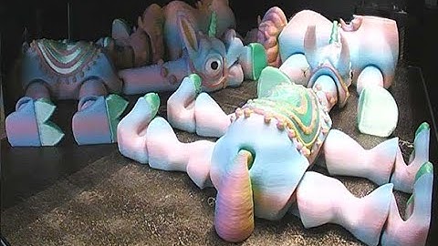 3D Print Timelapse - Bambu Lab P1S - Flexi Factory Llamacorns in 17 seconds