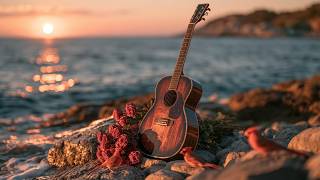 Relaxing Guitar Music | Acoustic Guitar Music For Stress Relief And Peaceful Ocean Sunset Vibes