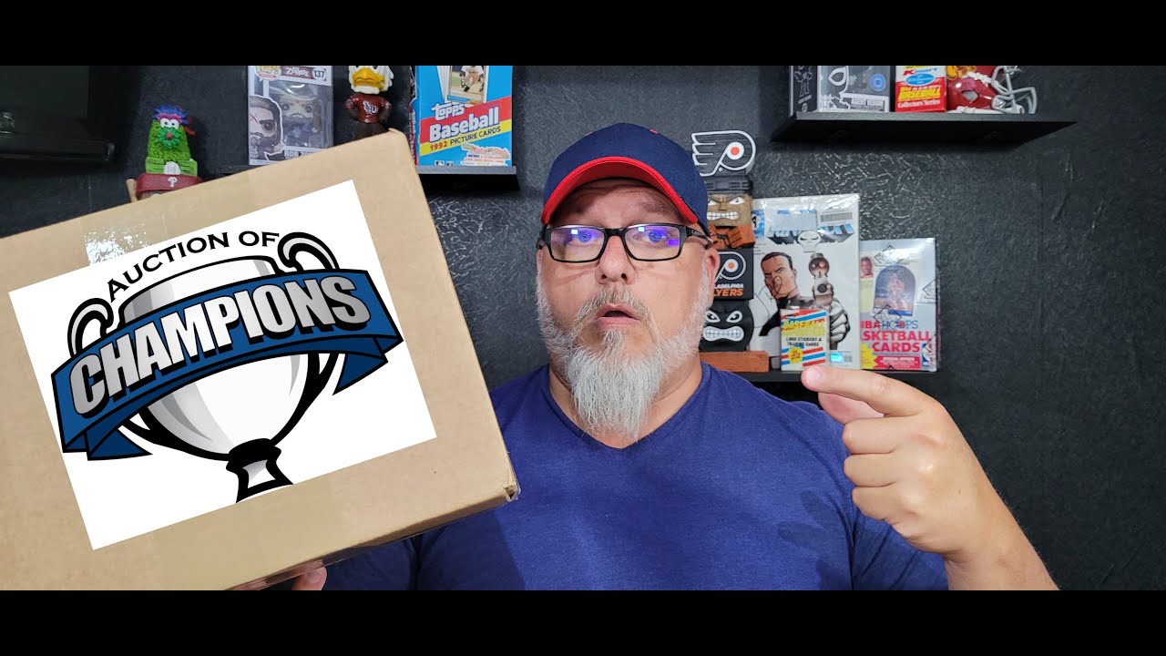 Auction Of Champions Mystery Box Unboxing : Mini Helmet Unboxing and Sports Cards