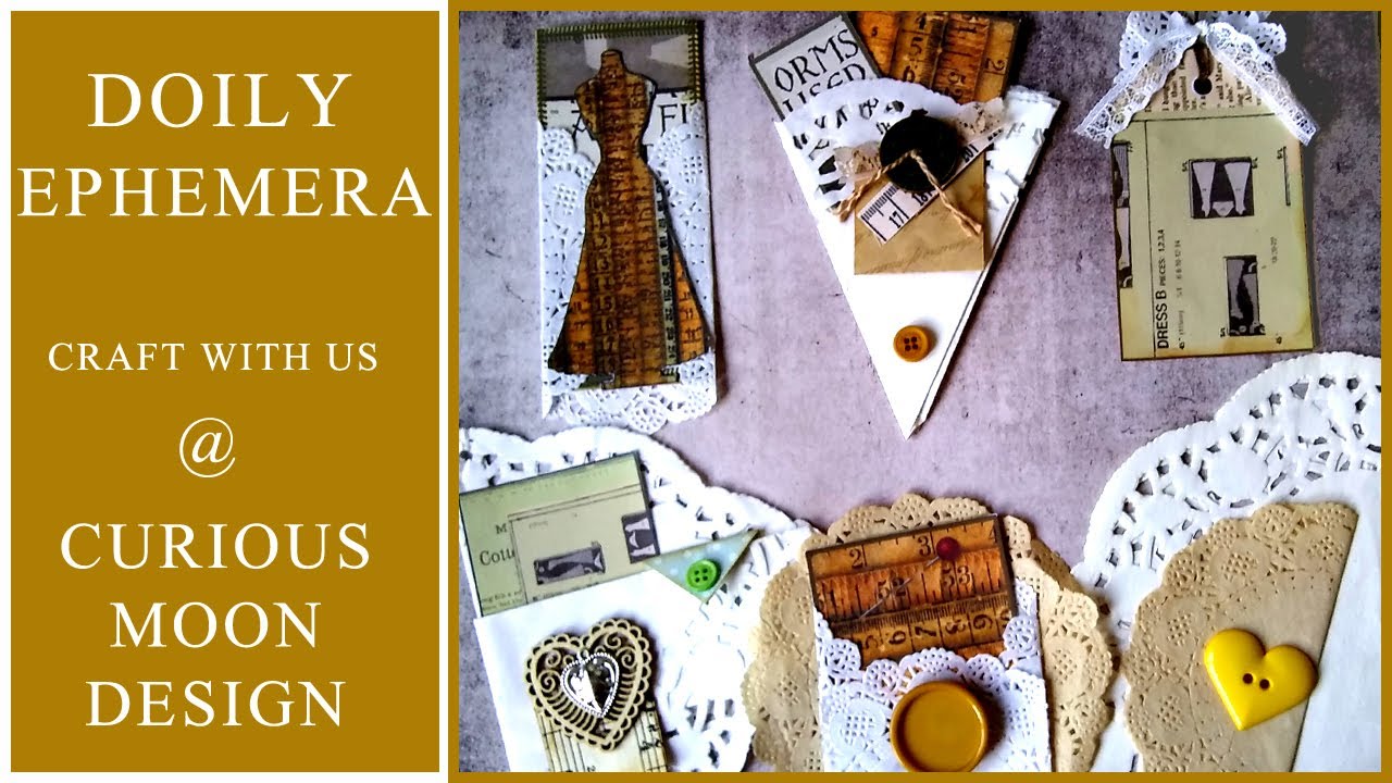 DOILIES in Junk Journals scrapbooks and on Cards. Join us and craft along.