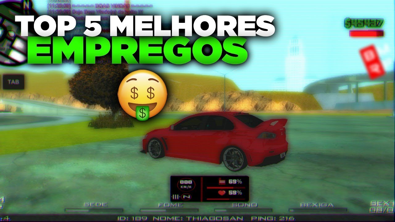 TOP 5 MELHORES EMPREGOS PARA INICIANTES DO Brasil Roleplay 😍 ‹ GTA ONLINE  ANDROID/PC › 