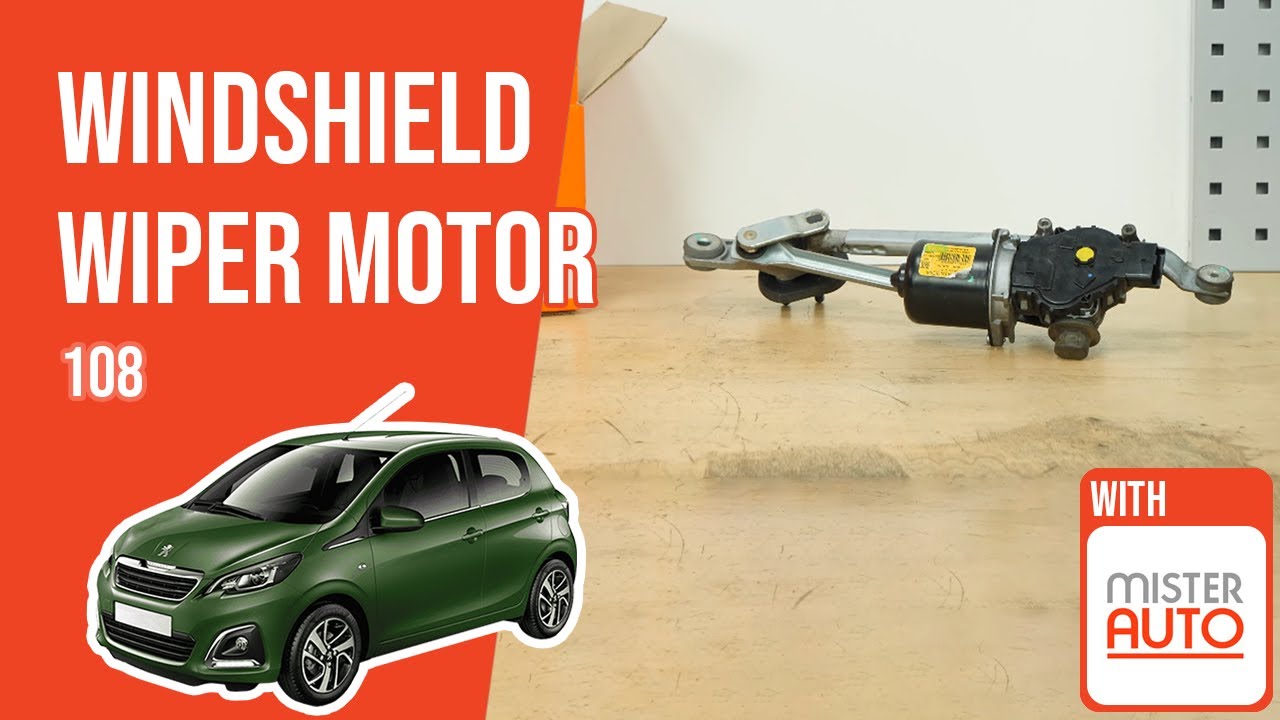 How To Replace the windshield wiper motor Peugeot 108 🌧