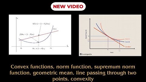 Convex functions, norm function, supremum norm function, geometric mean, convexity, etc.
