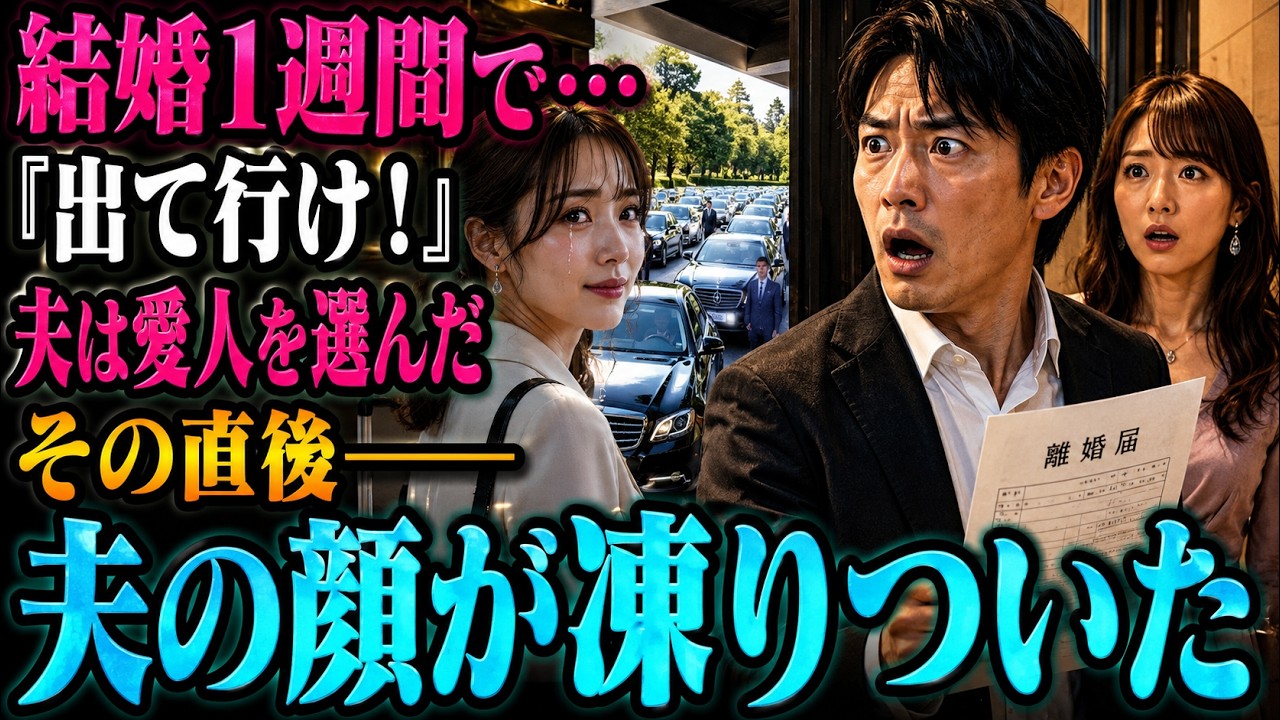 結婚式からたった1週間後、夫の剣一が冷たい声で言いました。「もう君の荷物はまとめてあるから、今すぐ出て行ってくれ。」隣には見知らぬミカという女性が勝ち誇った顔で座っています。「慰謝料なんて期待しないでね。結婚してまだ1週間だし、あなたには何の権利もないんだから。」私は泣きも叫びもせず、ただポケットの中の封筒を握りしめました。その中には、彼が捨てたはずの証拠が入っています。私は離婚届けにサイン...