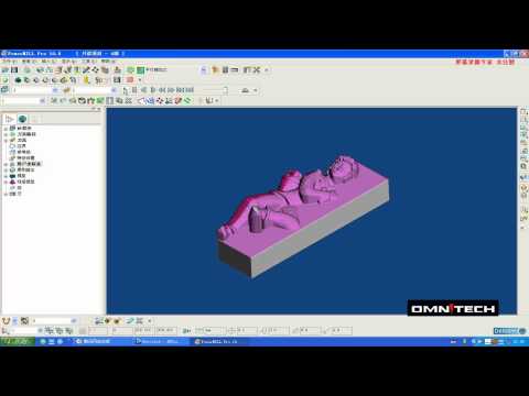 3D Profile Processing Tool Path Simulation in PowerMill Software