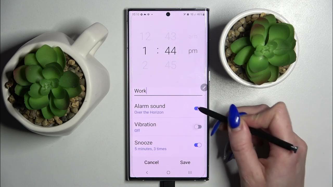 How to Set Up Alarm Clock on SAMSUNG Galaxy S22 Ultra Edit & Turn On / Off Alarms YouTube