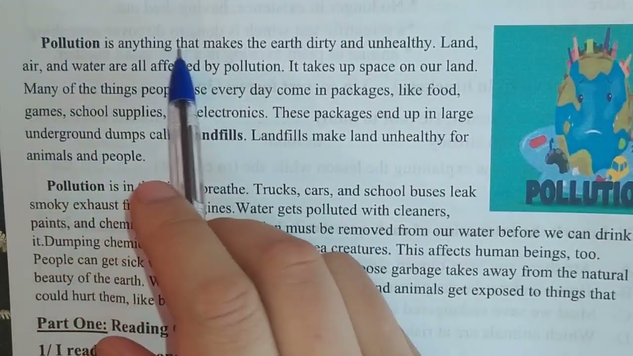 اختبار الفصل الثاني حول البيئة والتلوث في الانجليزية للثالثة متوسط 2021