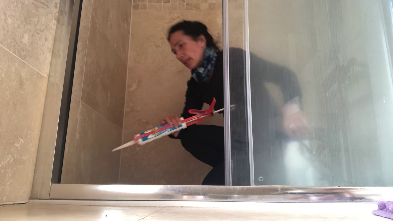 Silicone shower isolation jobs - YouTube