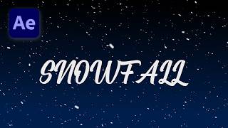 Falling Snowfall Animation in After Effects | No Plugin