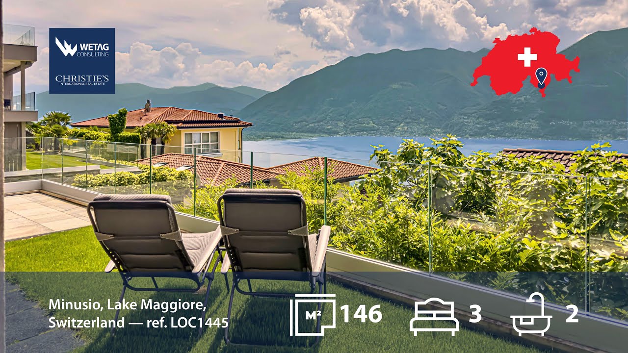 Residenz Cedrus: Moderne Wohnung mit Garten & herrlichem Seeblick in Minusio, Schweiz zu verkaufen