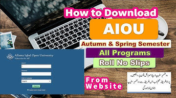 How to Download AIOU Roll Number Slip from Website|AIOU ROLL NUMBER|@FDSEducation​