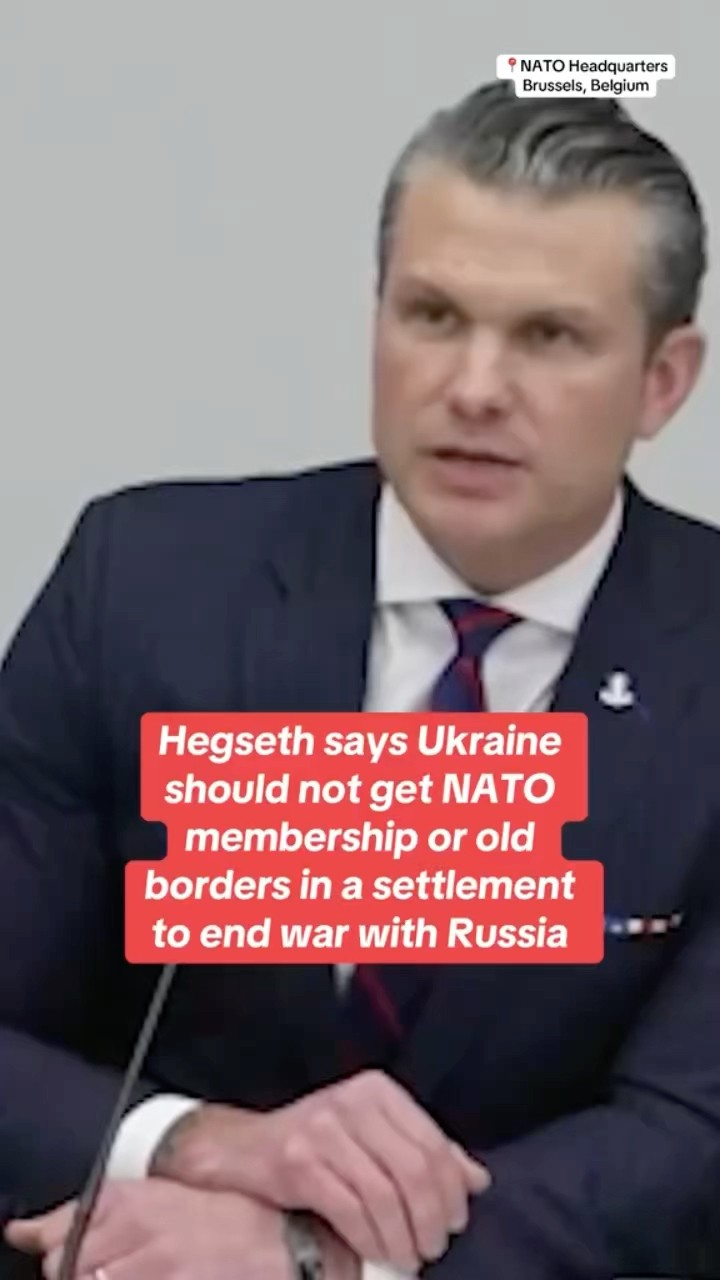 Hegseth says Ukraine should not get NATO membership or pre-2014 borders #shorts