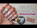 EASY BEGINNER FRIENDLY POLYGEL NAILS! | TRYING NEW TAPERED SQUARE DUAL FORMS | CAT EYE POLYGEL