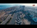 توثيق جوي لموكب أبناء محافظة الضالع الذي وصل إلى ساحة الاعتصام في عدن للمطالبة بإعلان دولة الجنوب 