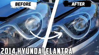 Even a little haze makes a difference! | 2014 Hyundai Elantra GT Headlight Restoration