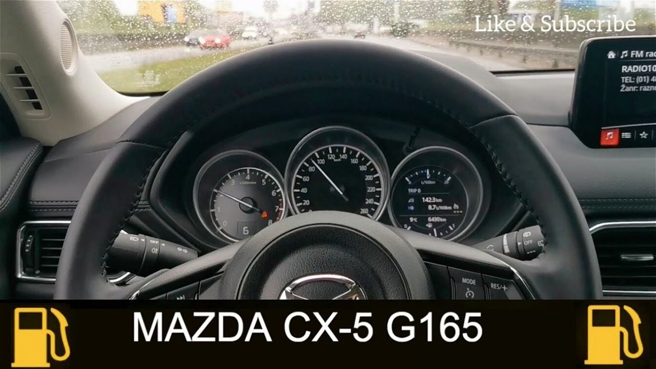 Mazda CX-5 G165 (2021) - consumption on 130 km/h - YouTube