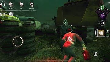 Dead by daylight - Ghostface killer helps last survivor escape through hatch.