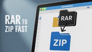 How to convert rar file to the zip format easily