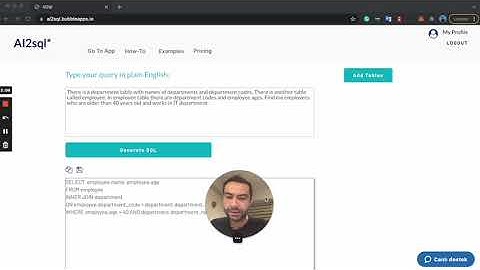 Learn how to generate SQL queries for databases using plain English.
