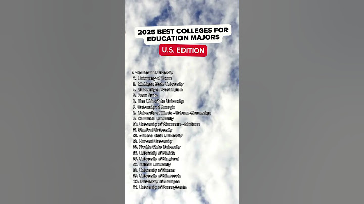 2025 Best Colleges for Education Majors – U.S. Edition