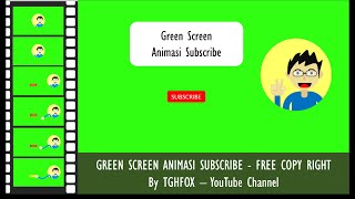 PowerPoint - Green Screen Klik Tombol Subscribe Youtuber - free Copy Right
